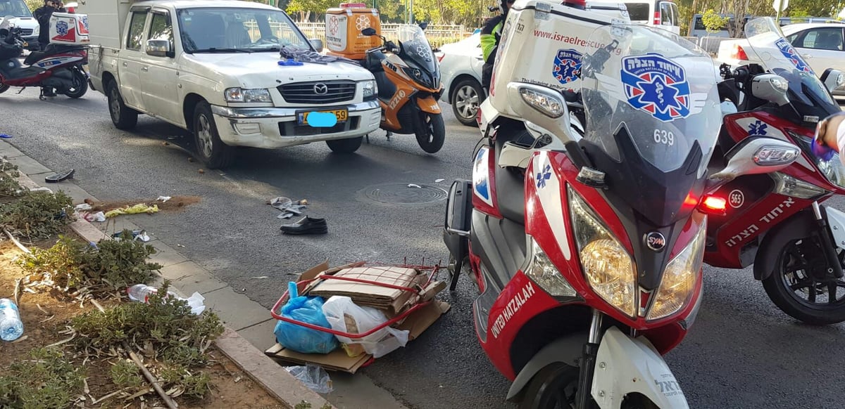 בן 70 נפצע בינוני ברחוב הרב עובדיה יוסף