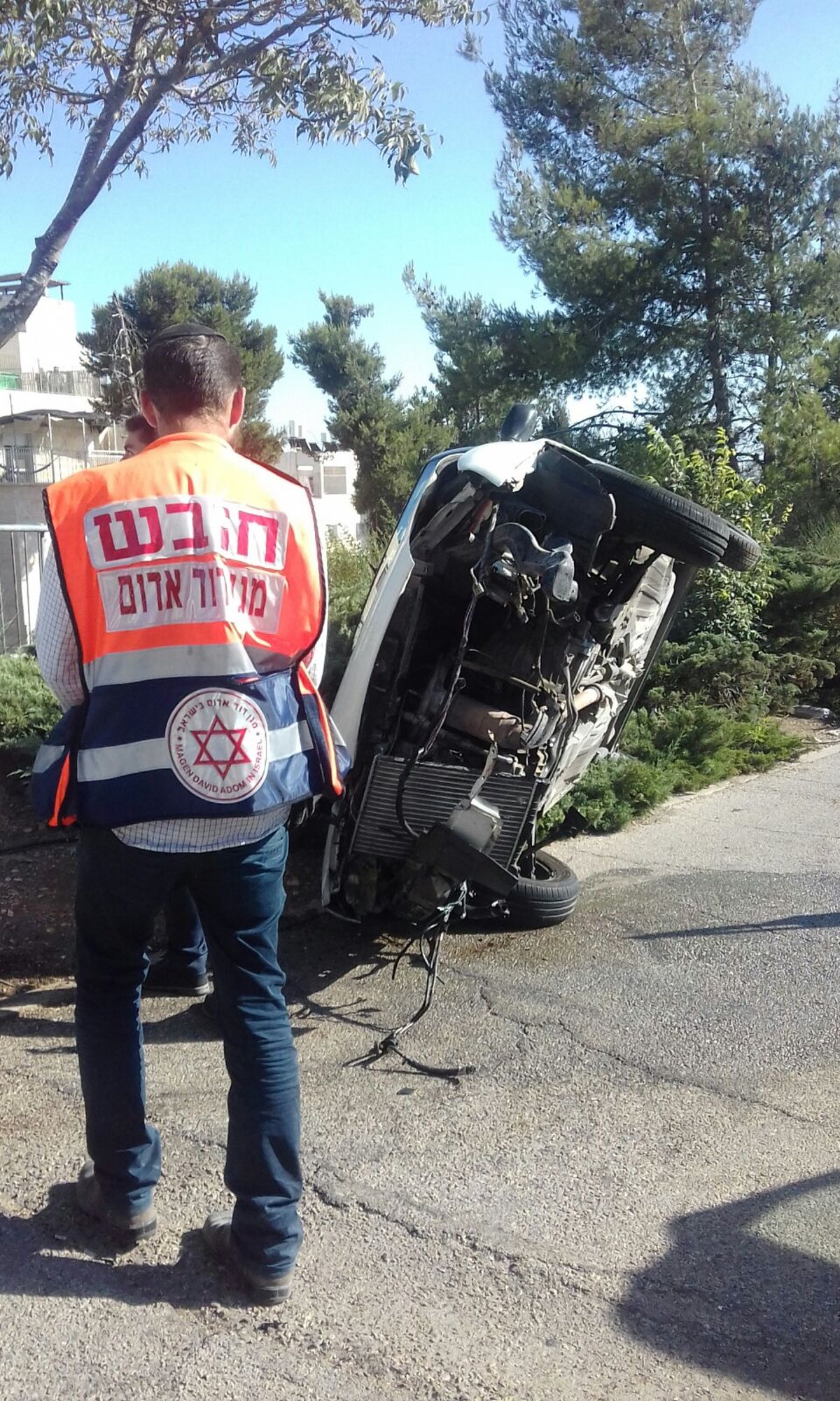 נס בירושלים: הרכב התהפך הבחורים ניצלו