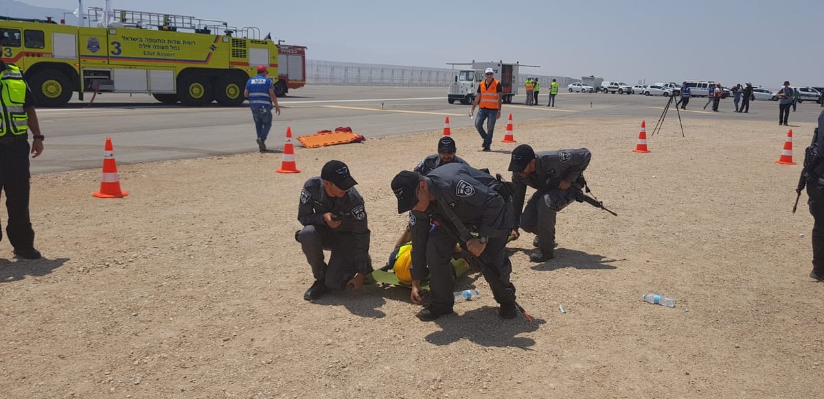 מטוס 'התרסק' בשדה התעופה באילת • צפו