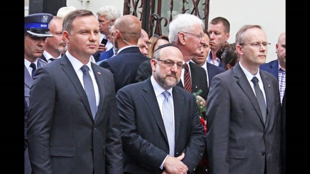 הרב שודריך עם נשיא פולין