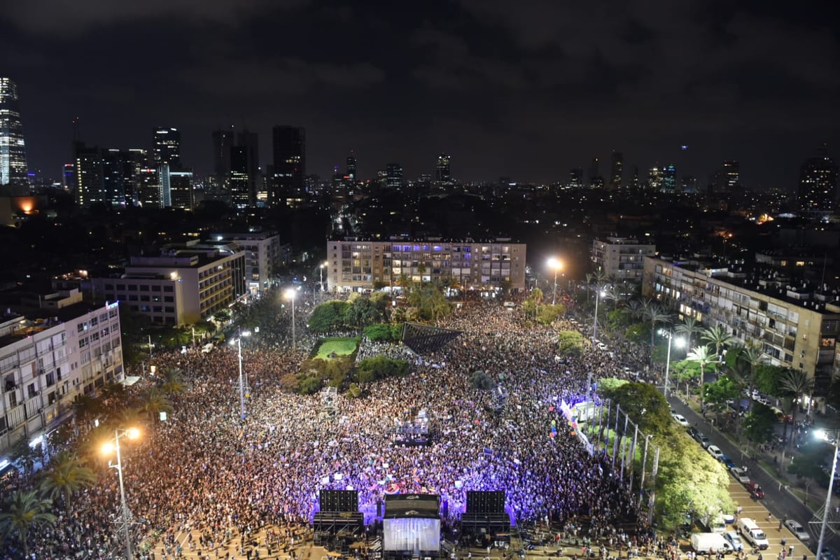 ההפגנה בתל אביב, אמש