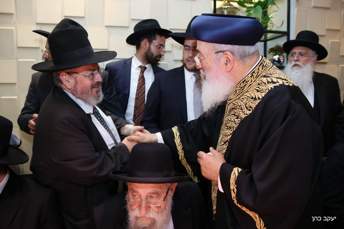 גלריה: חתונת נכד הראשון לציון הגר"ש עמאר