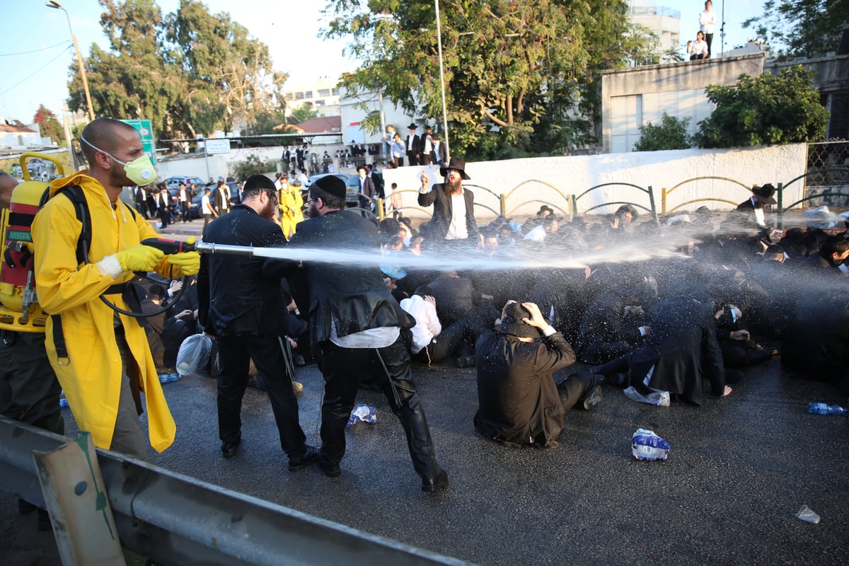 מפגינים מ"הפלג הירושלמי" חסמו את בני ברק • תיעוד נרחב