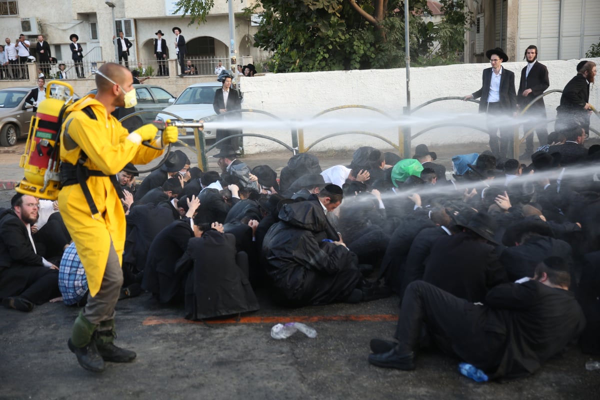 מפגינים מ"הפלג הירושלמי" חסמו את בני ברק • תיעוד נרחב