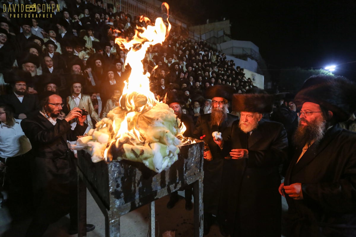 ההדלקה של המשפיע רבי מיילך בידרמן במירון • צפו