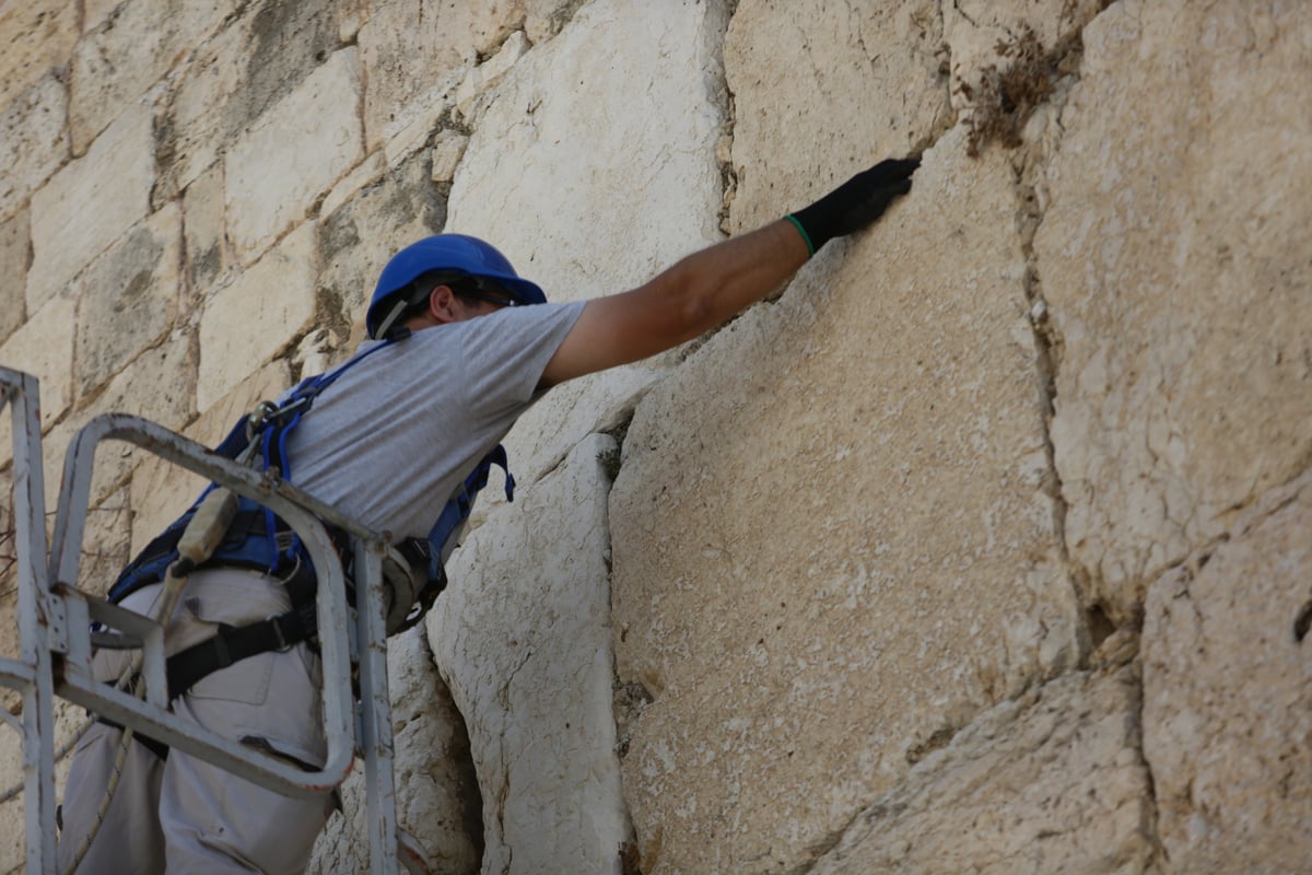 אבני הכותל נבדקו ב'אולטראסאונד'; הפתקים נשלפו במקל