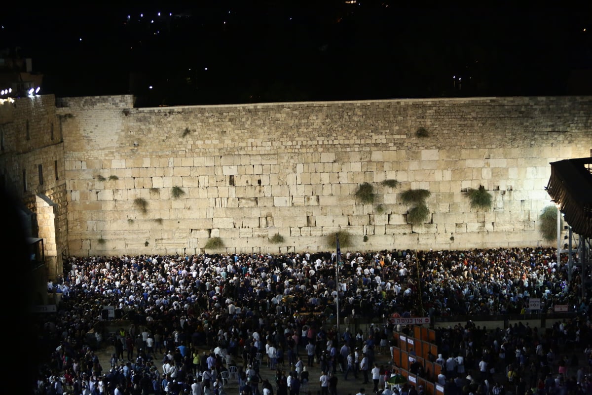 עשרות אלפים זעקו סליחות בכותל • תיעוד