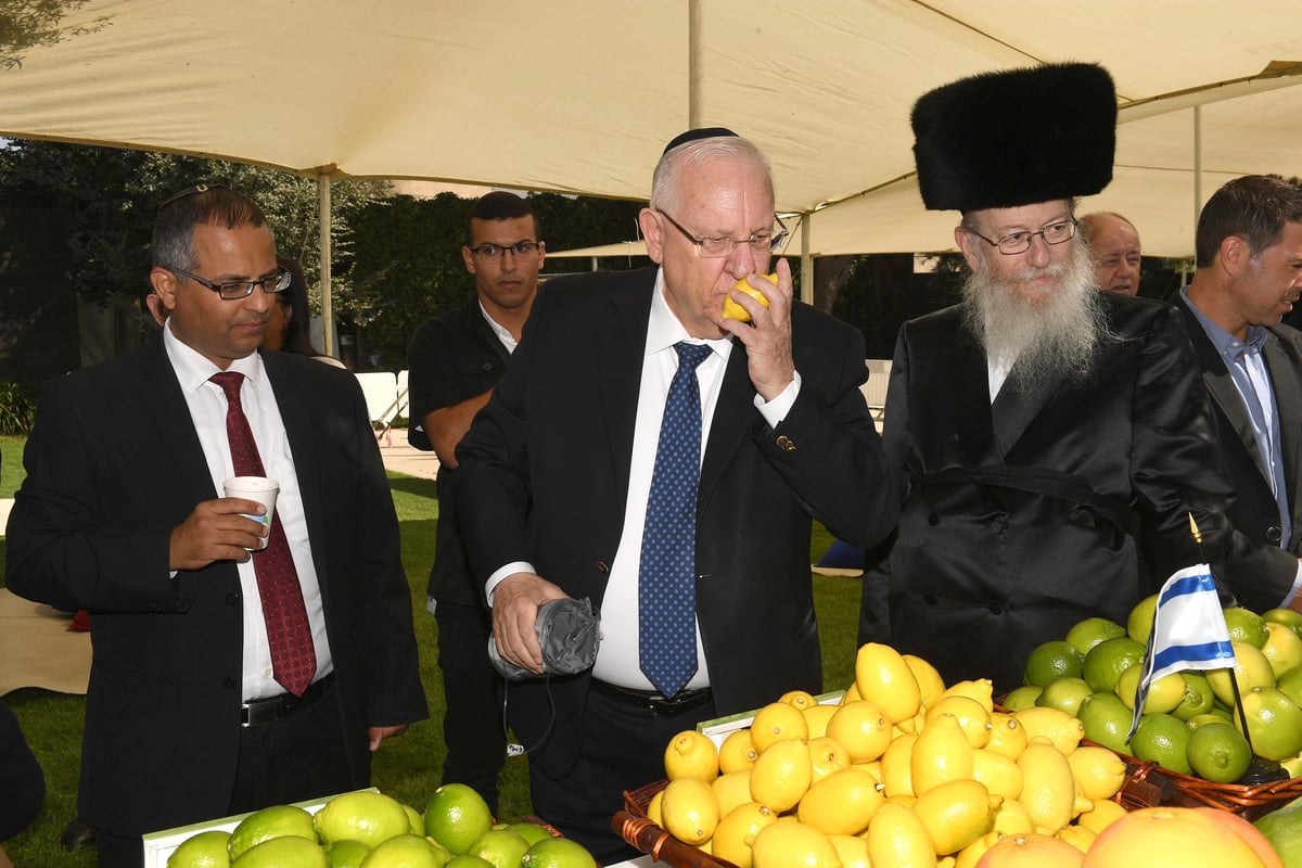 הנשיא ריבלין וליצמן "צחצחו שיניים" בסוכה