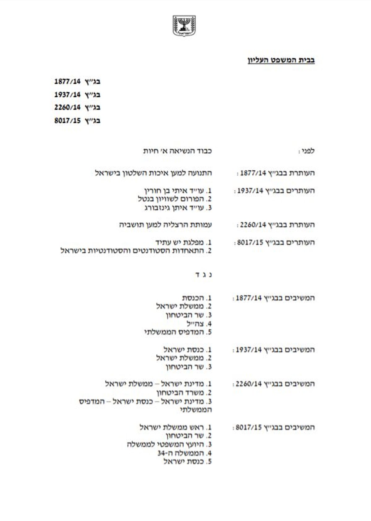 המדינה מבקשת מבג"ץ ארכה לחקיקת 'חוק הגיוס'