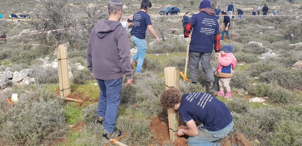 עמיחי ושירה נטעו עץ לזכר בנם הפעוט הי"ד