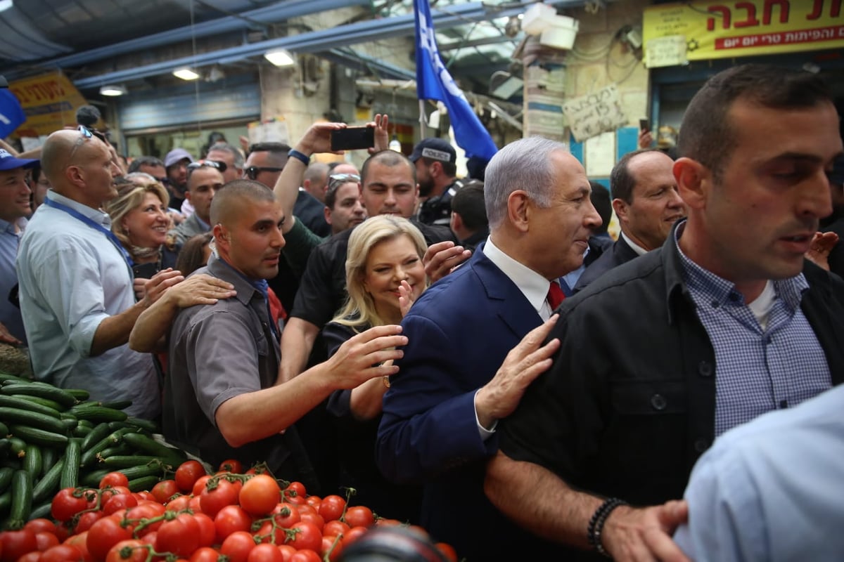 נתניהו  לחוץ? יצא לשכנע בשוק מחנה יהודה