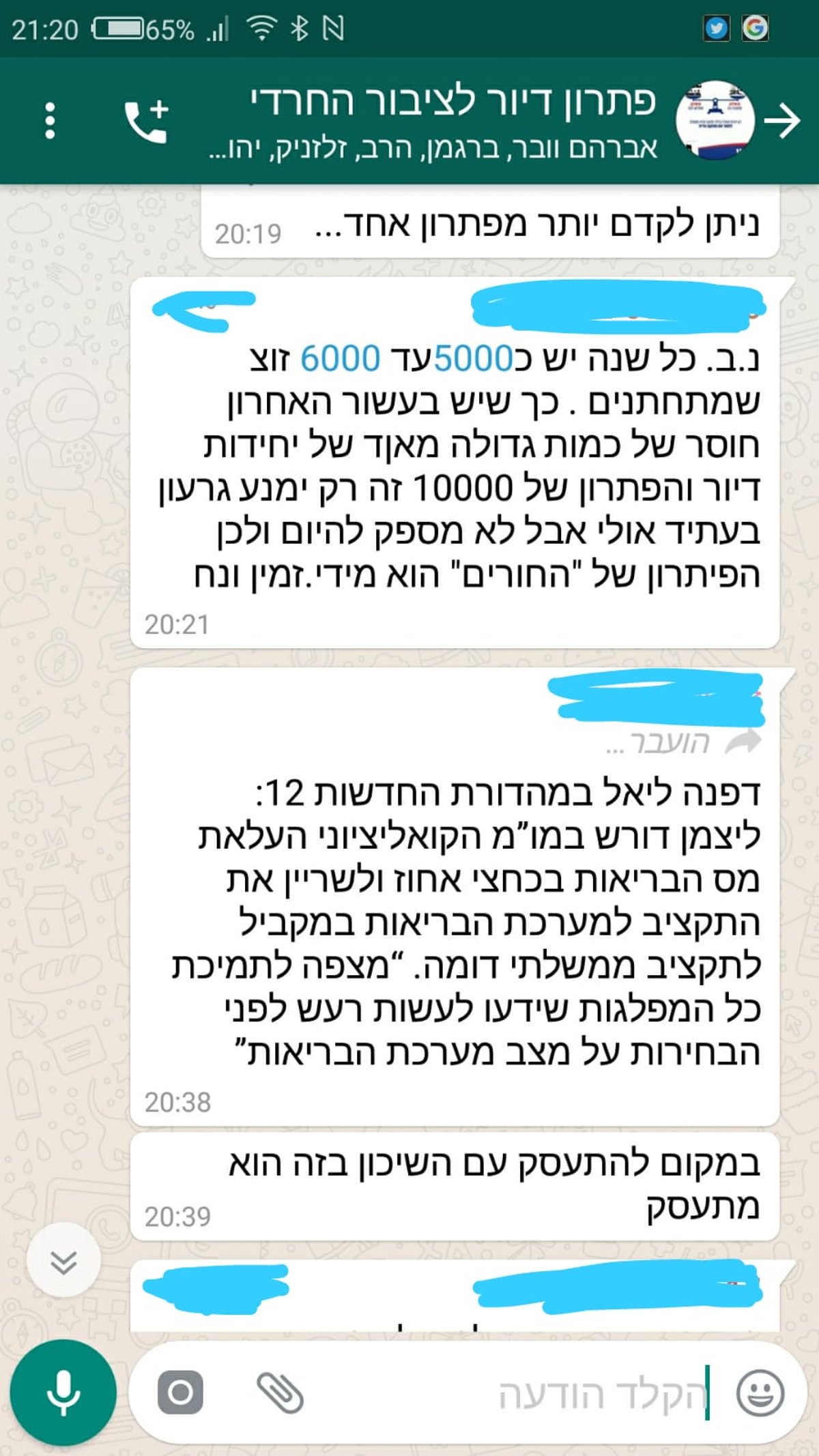 התכתבויות העסקנים נחשפות: "לדרוש את משרד השיכון"