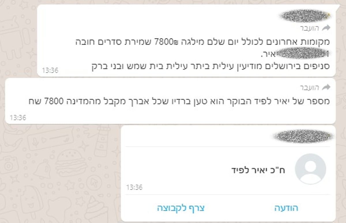 מספרו של לפיד הופץ: "מלגת כולל 7800₪"