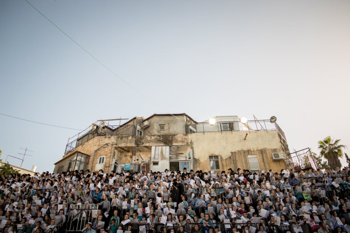 אלפי הילדים התפללו לביטול "גזירת הגיוס"