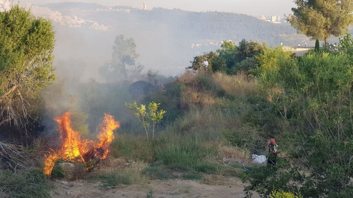 שריפת ענק במבשרת ציון; בתים פונו • צפו