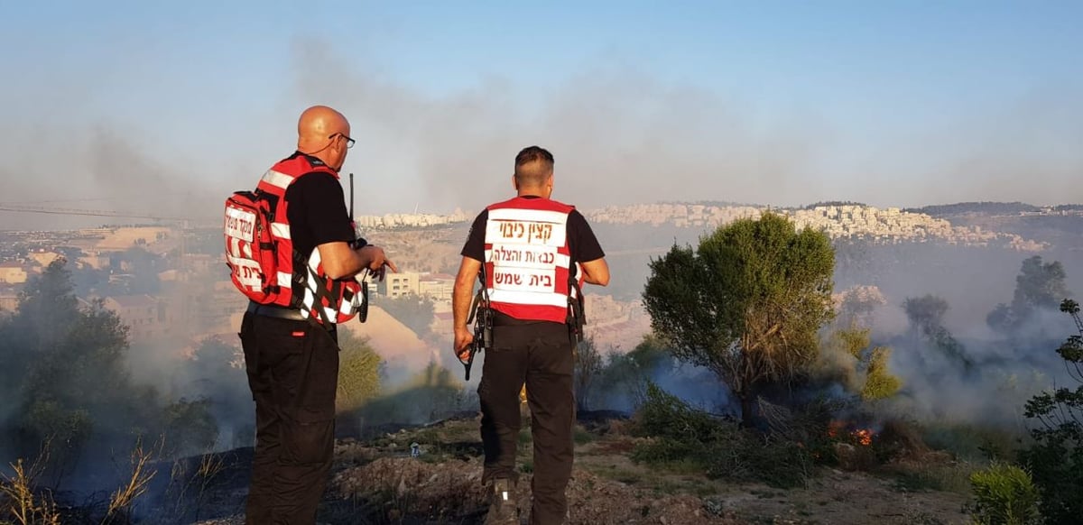 שריפת ענק במבשרת ציון; בתים פונו • צפו