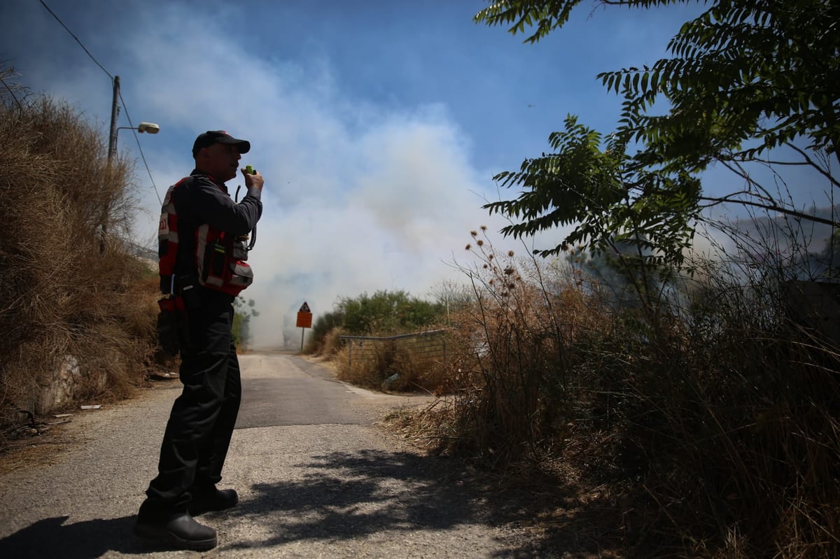 חשש מזליגת השריפה בליפתא לכיוון ירושלים • צפו בתיעוד