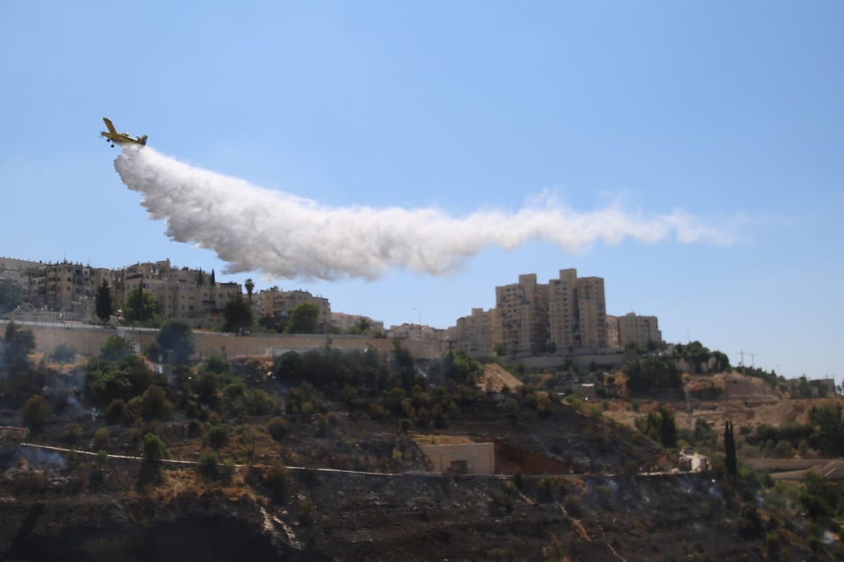 חשש מזליגת השריפה בליפתא לכיוון ירושלים • צפו בתיעוד