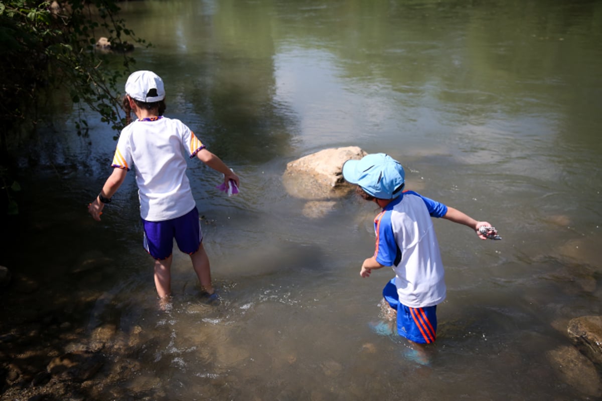ילדים בנהר הירדן