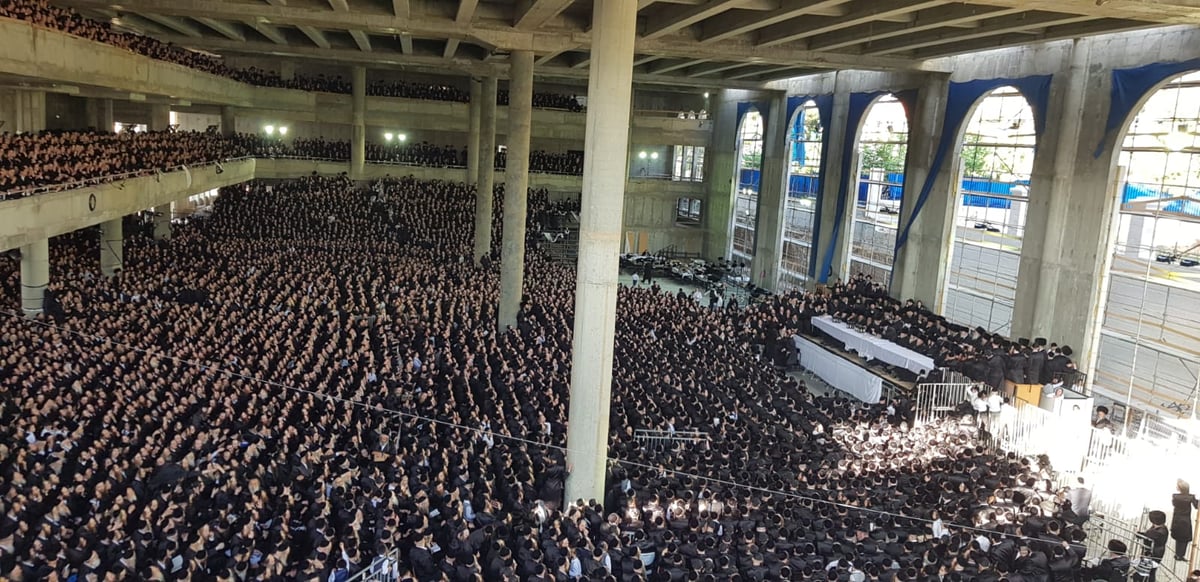 הגוי צילם: כך נראה 'טיש' חג השבועות בגור