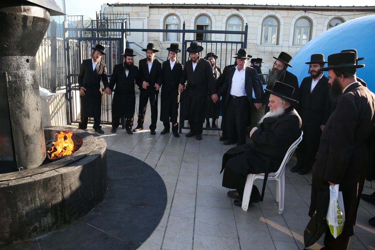 האדמו"ר מוואסלוי בביקור במירון • גלריה