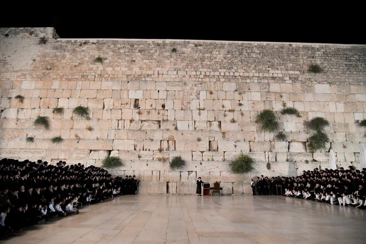 לקראת החתונה: האדמו"ר מויז'ניץ בכותל המערבי