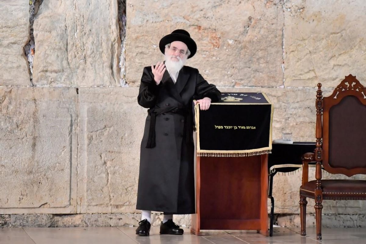 לקראת החתונה: האדמו"ר מויז'ניץ בכותל המערבי