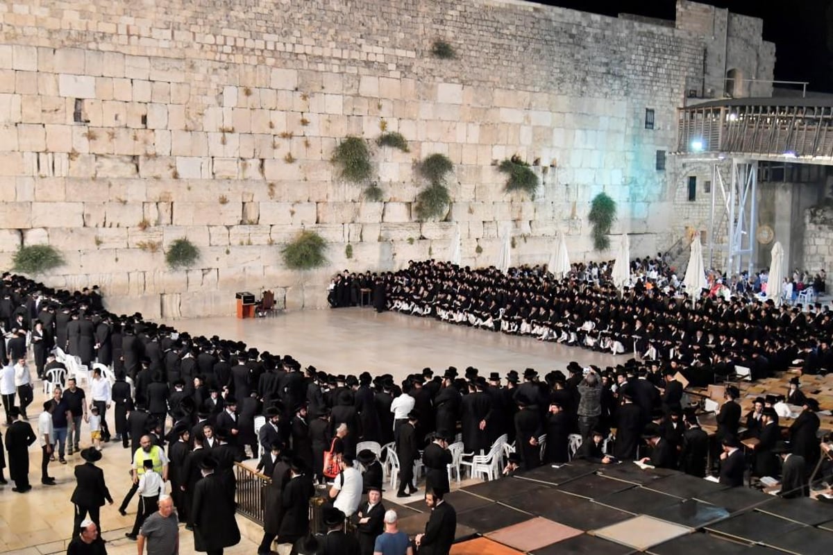 לקראת החתונה: האדמו"ר מויז'ניץ בכותל המערבי