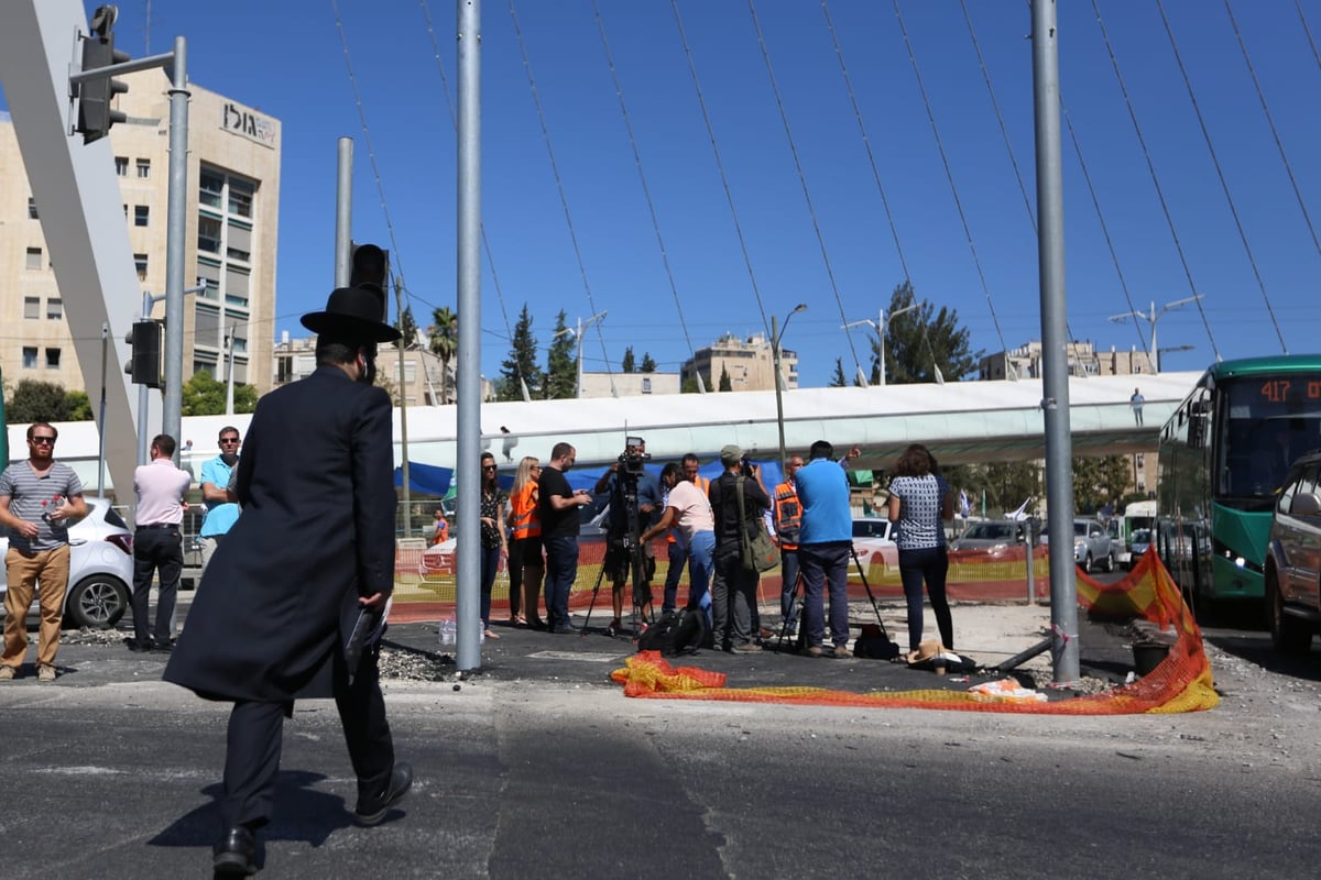 צפו בתיעוד: כך נחסמה הכניסה לירושלים