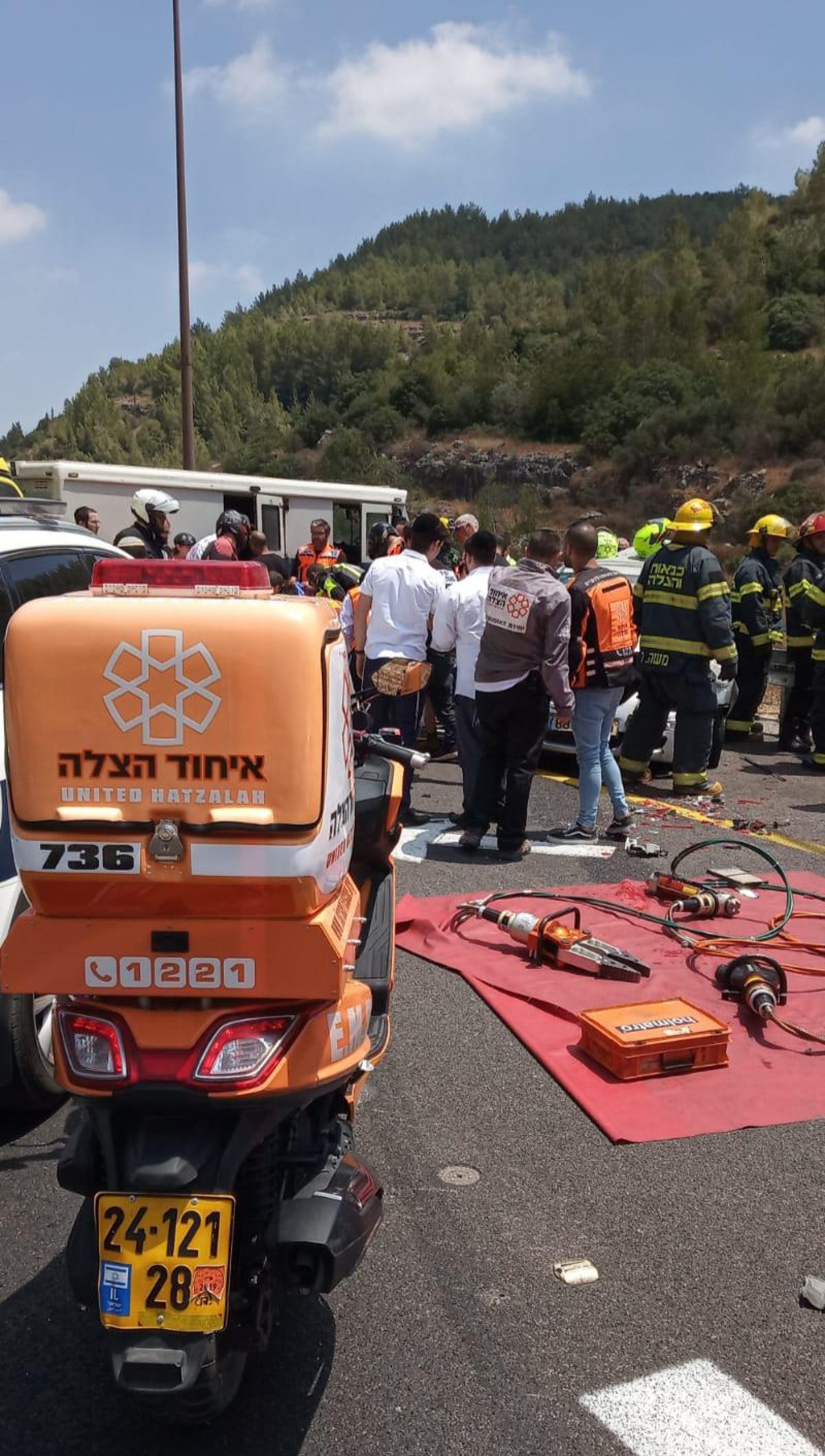 רכב משפחה חרדית התנגש ברכב ברינקס