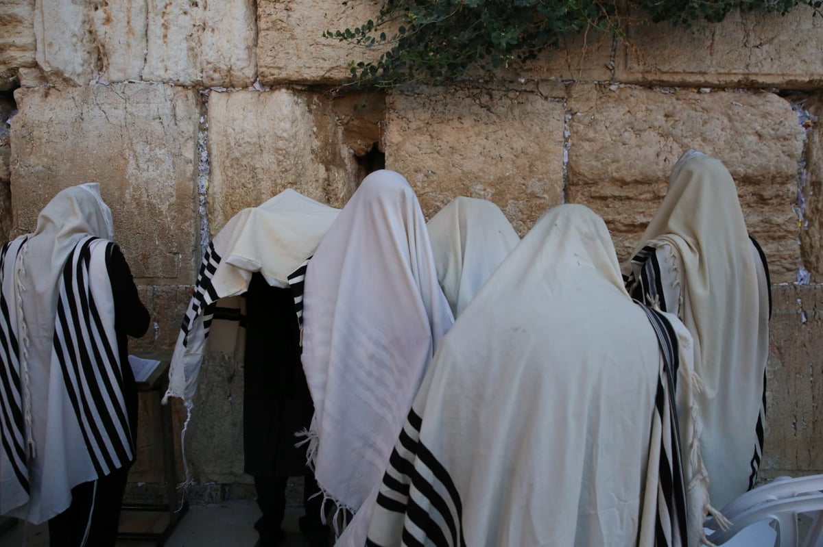 תיעוד: תפילת שחרית ליד שריד בית מקדשנו