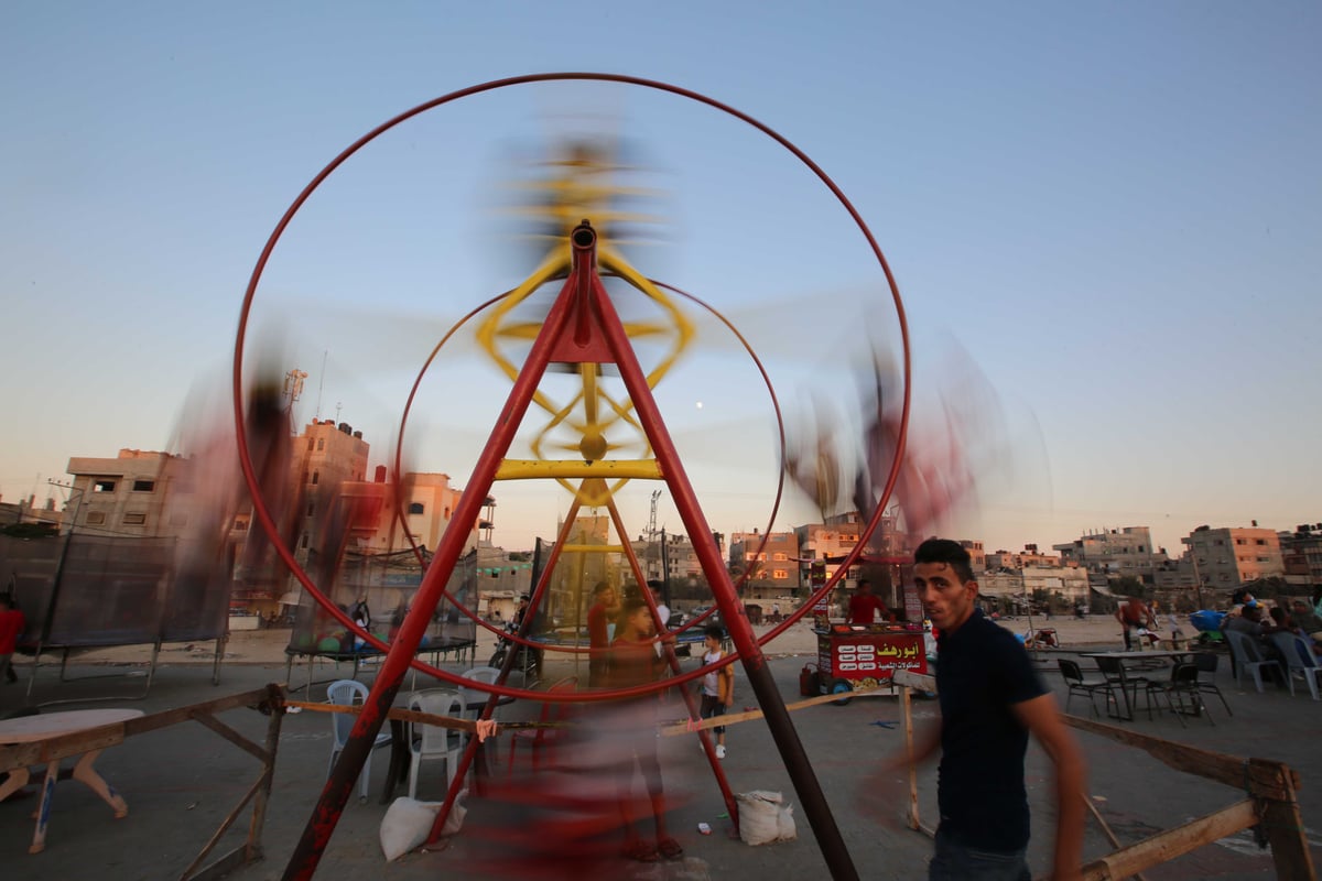 צפו בתמונות: ה'לונה פארק' של ילדי עזה