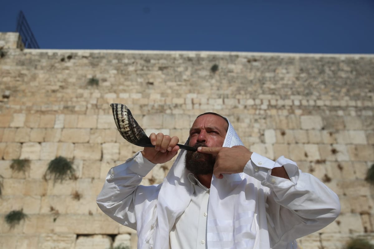 אלול: בכותל המערבי תקעו בשופר • תיעוד