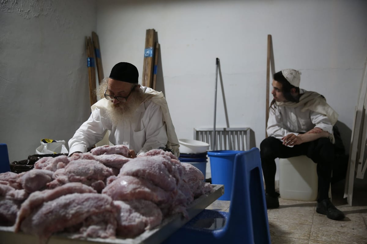 צפו: הירושלמי המבוגר מולח את העופות