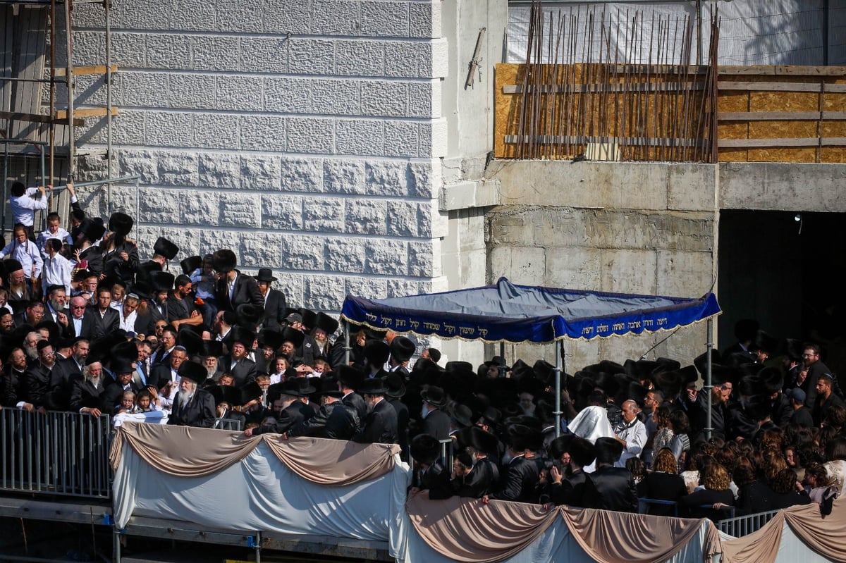 אלפי חסידים בחופת נכד האדמו"ר מגור. צפו