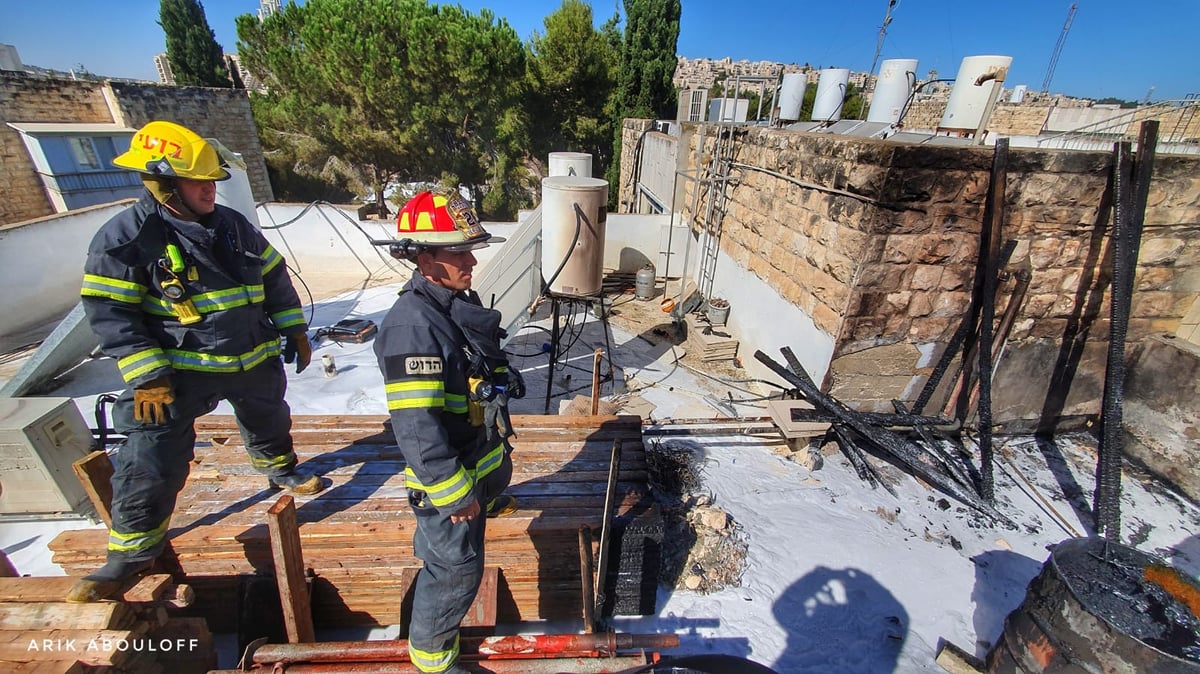 תיעוד דרמטי: כך נמנעה שריפת בנין בירושלים