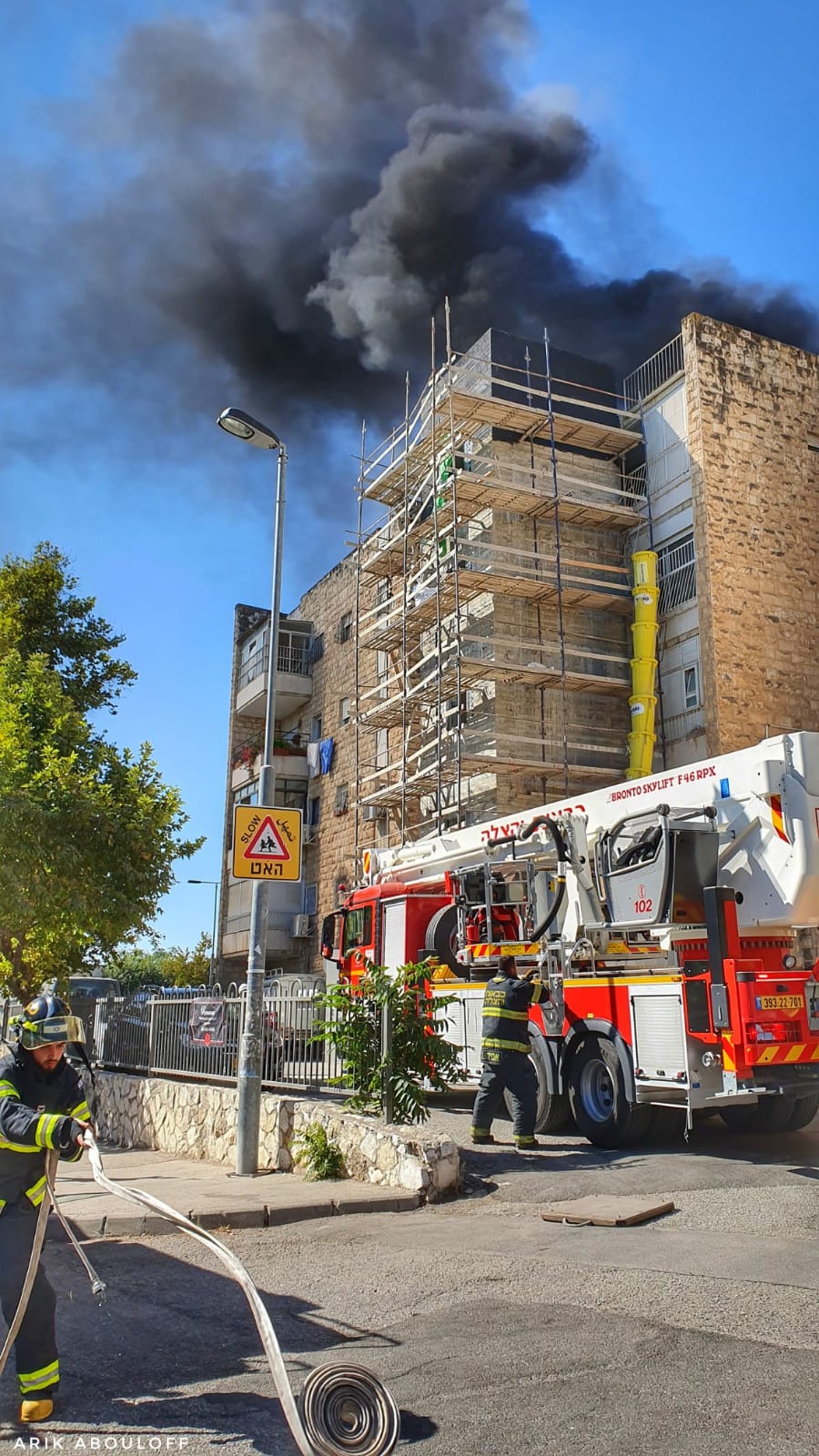 תיעוד דרמטי: כך נמנעה שריפת בנין בירושלים