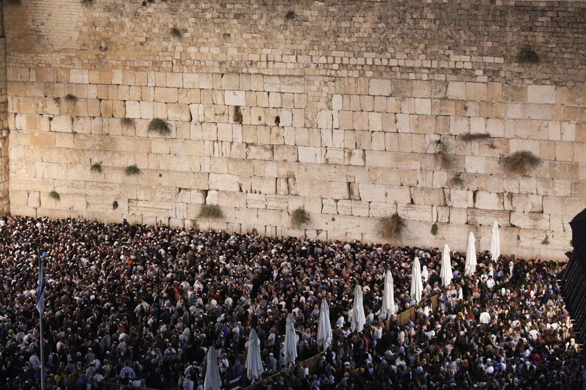 רבבות זעקו יחד את פיוטי הסליחות ברחבת הכותל המערבי