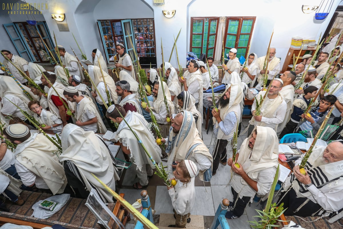 צפו: תפילה מיוחדת עם הרב שמואל אליהו בבית כנסת 'אבוהב' בצפת