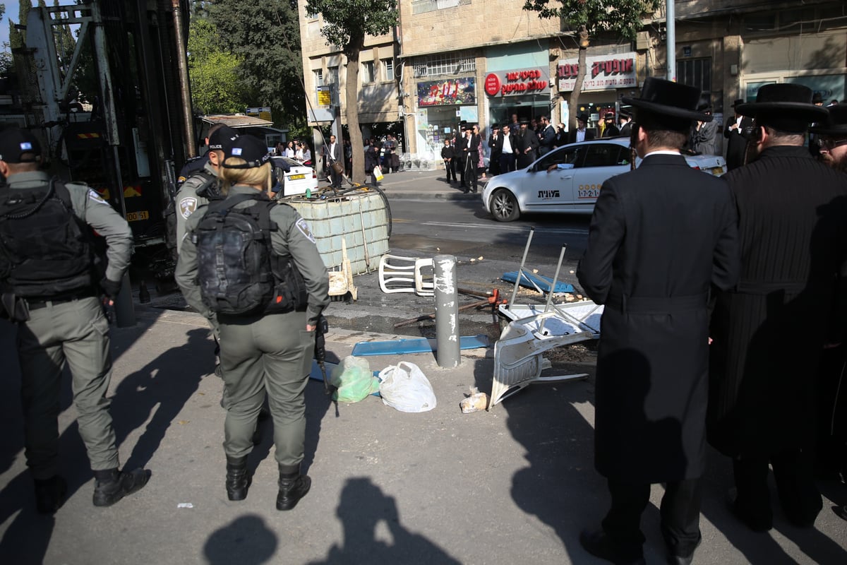 הופסקו עבודות הרכבת הקלה ב'גאולה'; מפגין נעצר