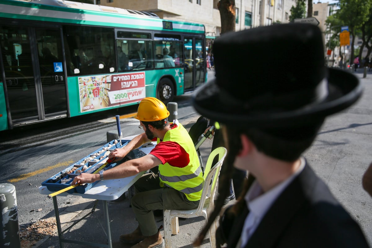 הופסקו עבודות הרכבת הקלה ב'גאולה'; מפגין נעצר