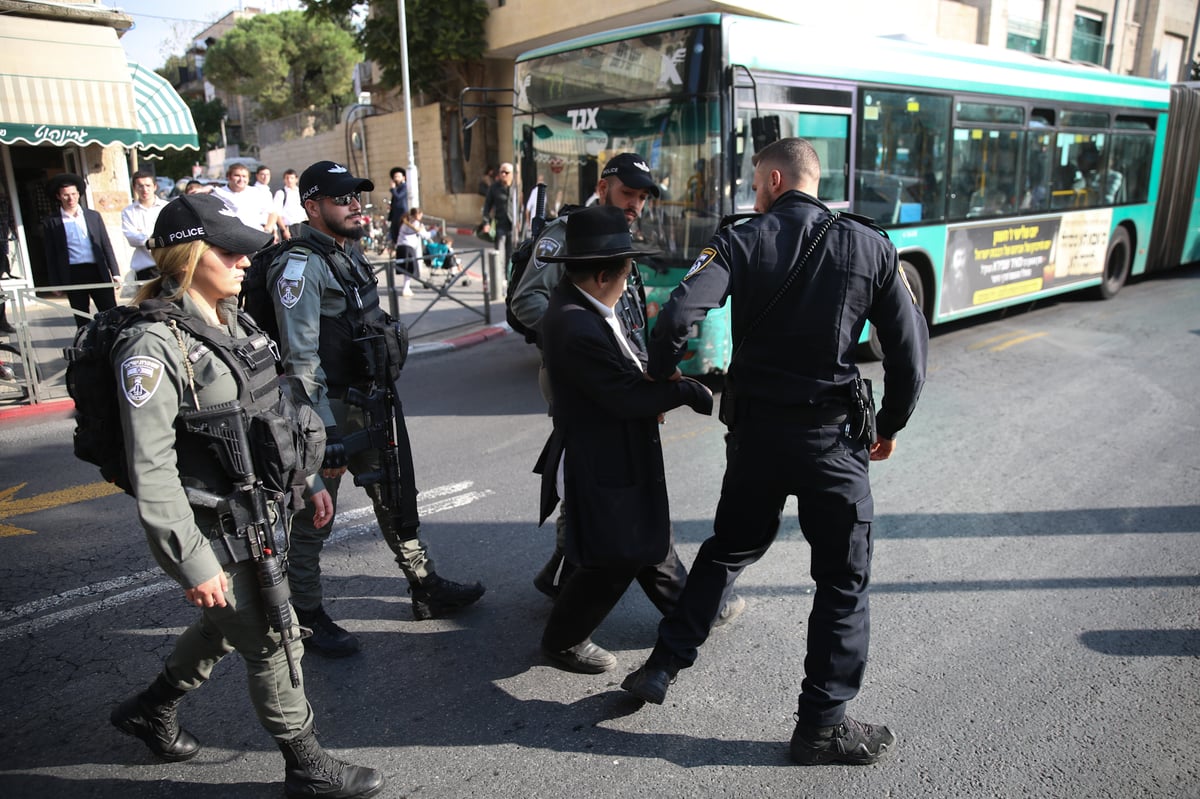 הופסקו עבודות הרכבת הקלה ב'גאולה'; מפגין נעצר