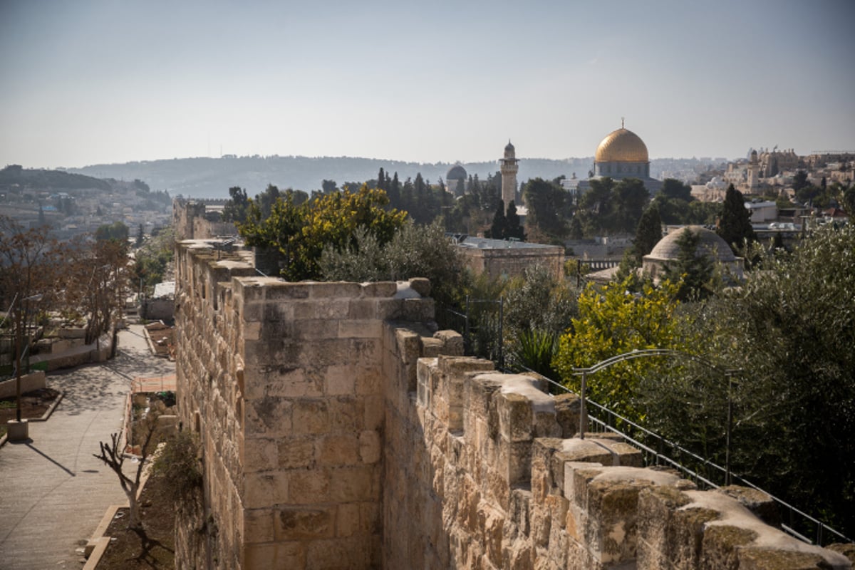 תצפית מחומות העיר העתיקה אתמול