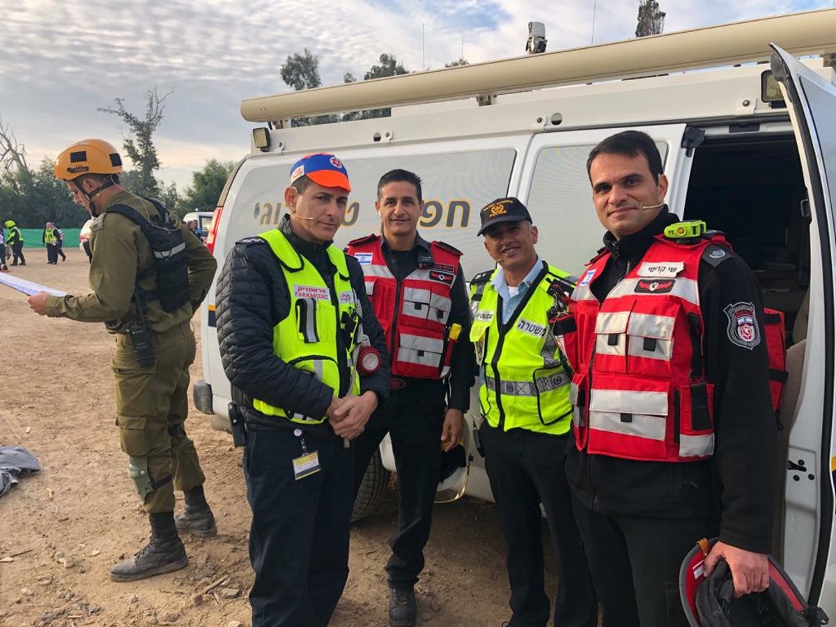 כוחות הביטחון תרגלו רעידת אדמה • תיעוד