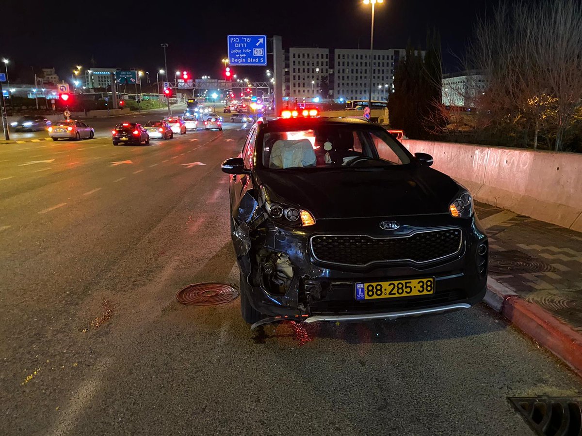 השיירה של נתניהו היתה מעורבות בתאונה