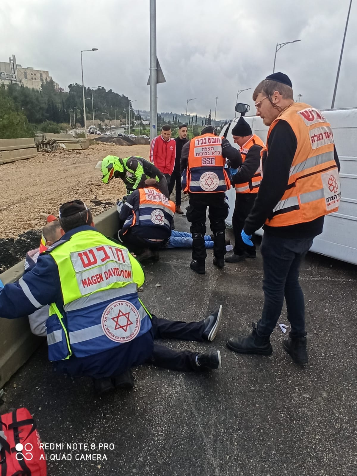 כביש 9: רכב התהפך בכניסה לרמת שלמה