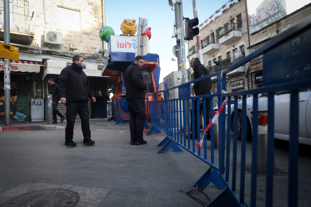 השוטרים הציבו מחסומים וסגרו את שוק מחנה יהודה