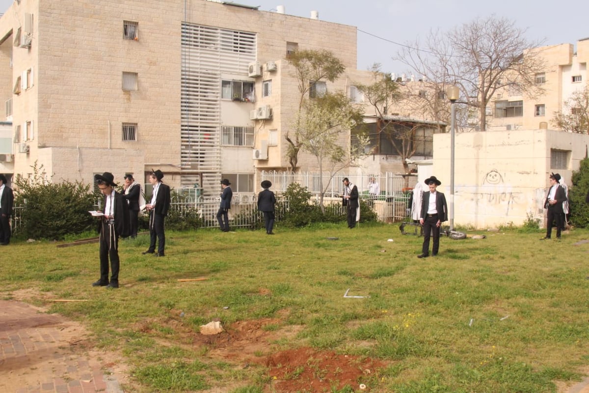 במרפסות וקרוסלות: כך נראה 'שחרית' בסגר