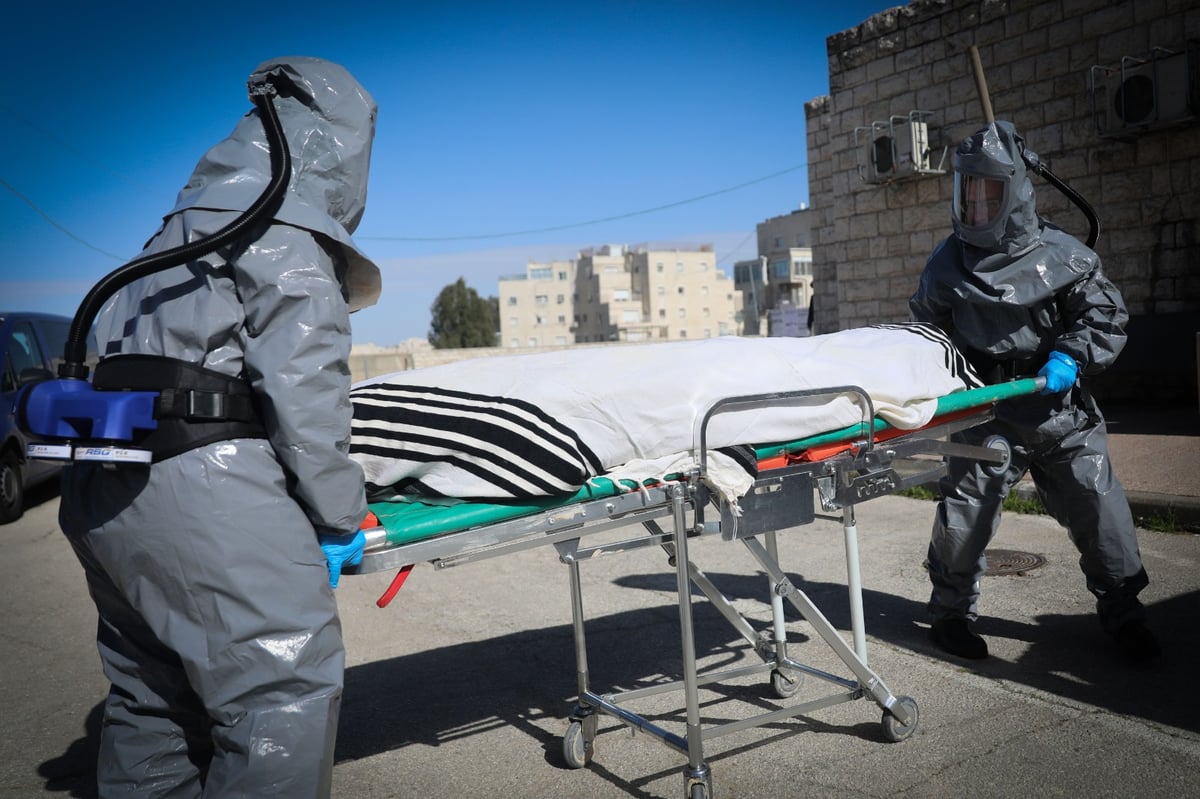 תיעוד עצוב: הלוויית חולה קורונה בישראל