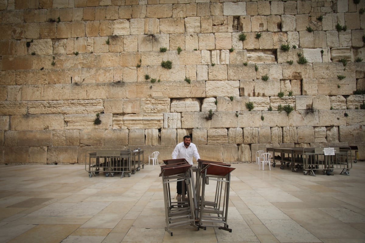 אבני הכותל המערבי עברו ניקוי וחיטוי • צפו